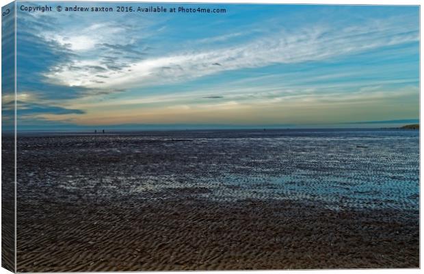 WIDE BEACH Canvas Print by andrew saxton