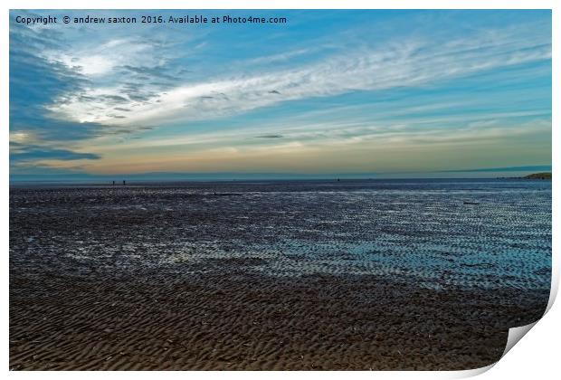 WIDE BEACH Print by andrew saxton