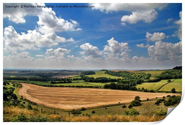 Hampshire Countryside Print by Matthew Bates