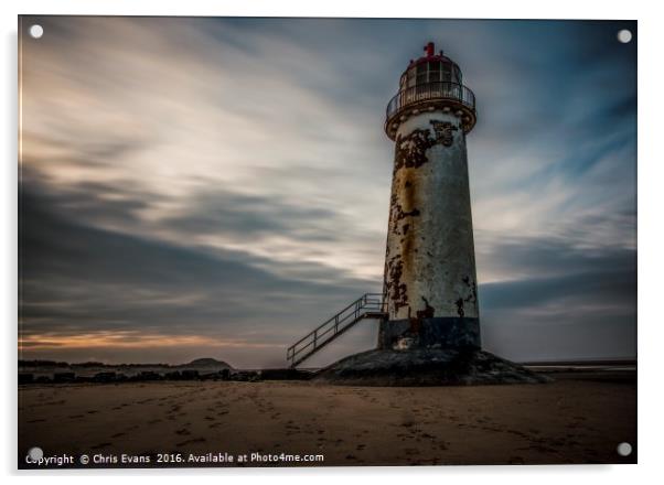 Talacre Lighthouse Acrylic by Chris Evans