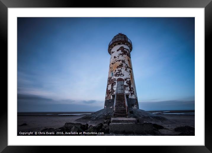 Talacre Lighthouse  Framed Mounted Print by Chris Evans