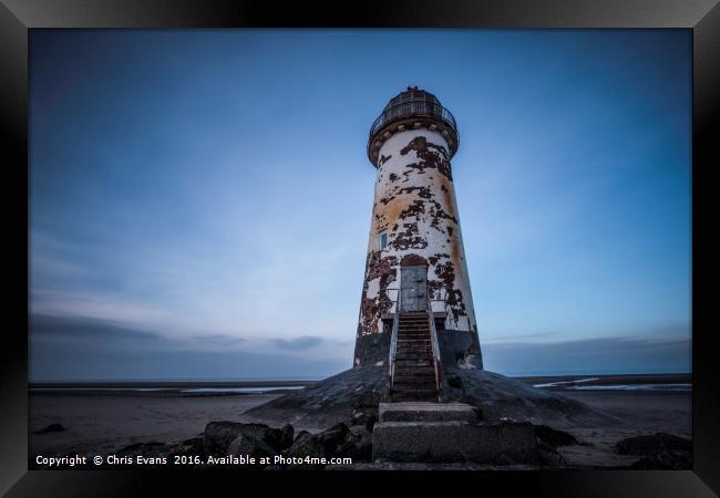 Talacre Lighthouse  Framed Print by Chris Evans
