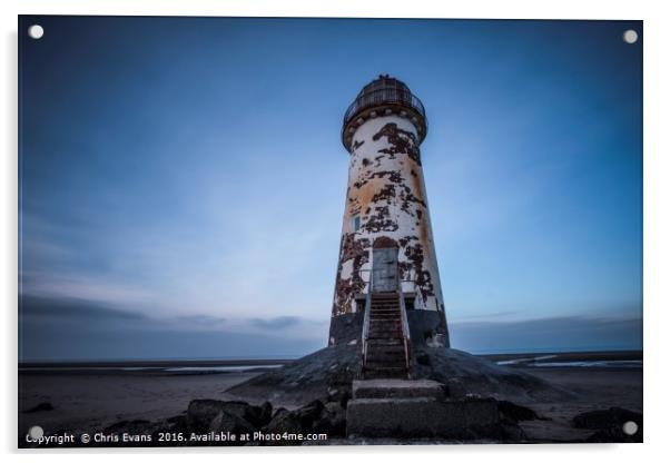 Talacre Lighthouse  Acrylic by Chris Evans