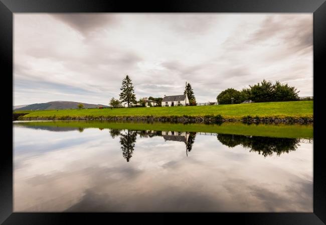 Reflections on the Caledonian Canal at Gairlochy Framed Print by Nick Rowland