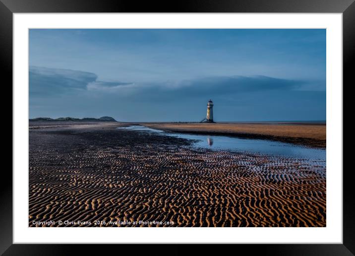 Talacre Lighthouse  Framed Mounted Print by Chris Evans