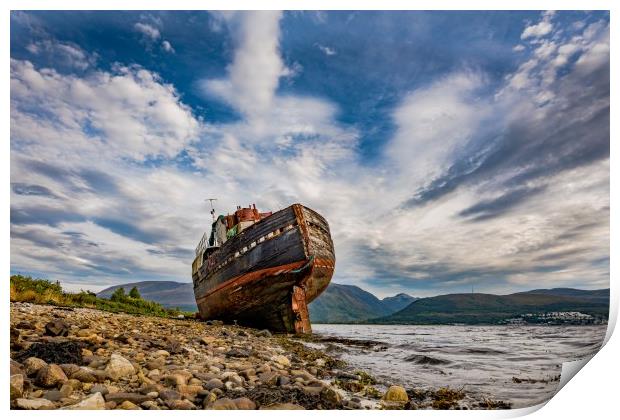 Corpach Wreck Print by Nick Rowland