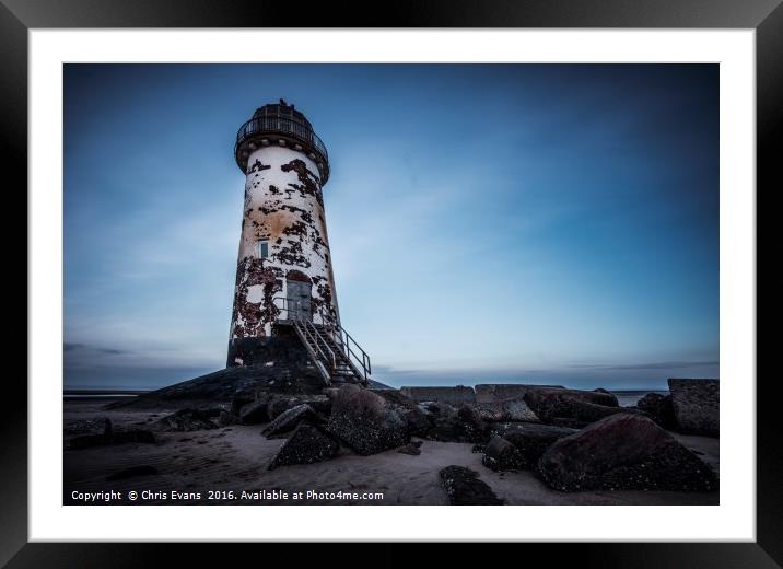 Old Lighthouse  Framed Mounted Print by Chris Evans