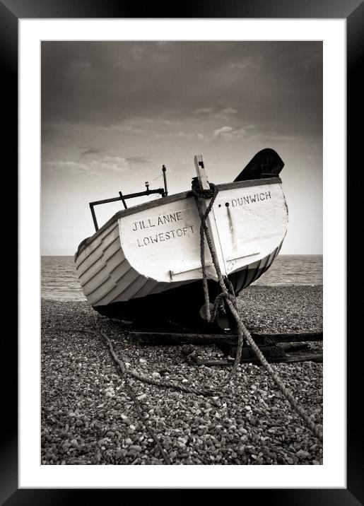 Dunwich Boat Framed Mounted Print by Ian Merton