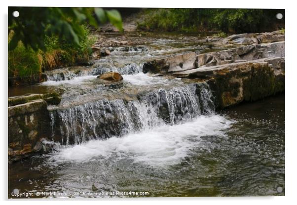 Small Waterfall Cascades in Beautiful Slovakia Acrylic by Mark Purches