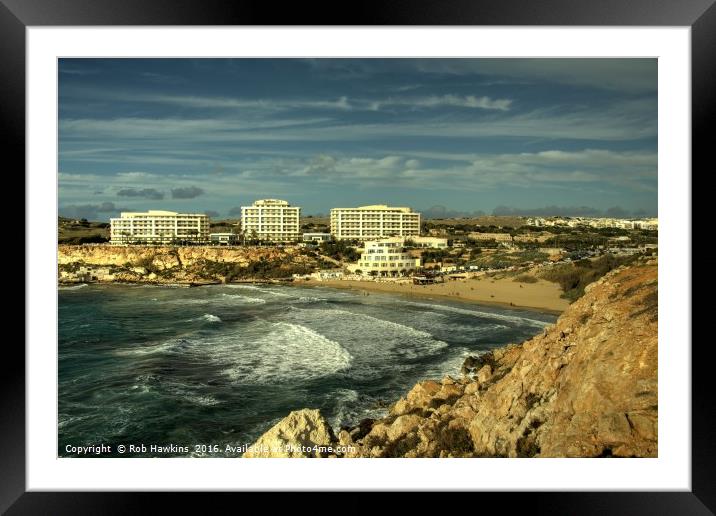 Golden Bay  Framed Mounted Print by Rob Hawkins