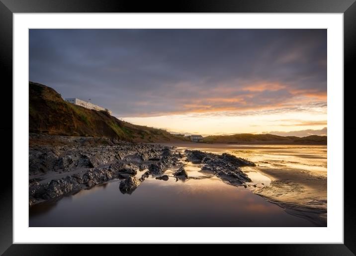 Saunton Sands Framed Mounted Print by Dave Wilkinson North Devon Ph