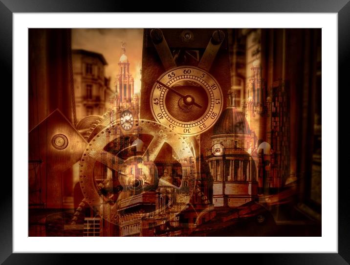 time  Framed Mounted Print by sue davies