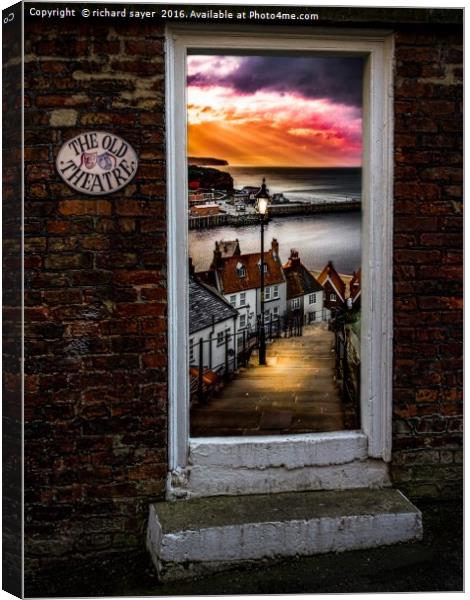 Theatrical Whitby Canvas Print by richard sayer