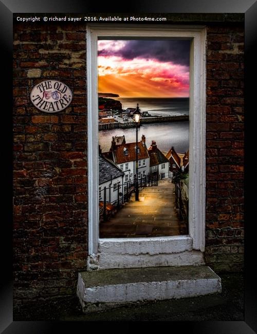 Theatrical Whitby Framed Print by richard sayer