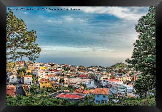 Village in La Palma Framed Print by Mary Fletcher