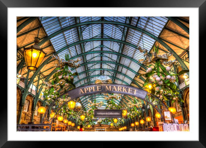 The Apple Market Covent Garden London Framed Mounted Print by David Pyatt