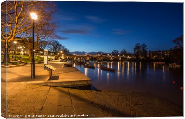 blue hour morning Canvas Print by mike cooper