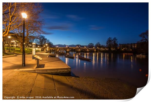 blue hour morning Print by mike cooper