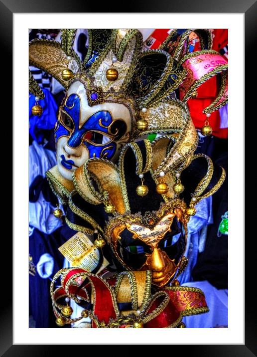 Venetian Carnival Masks                           Framed Mounted Print by Tom Gomez