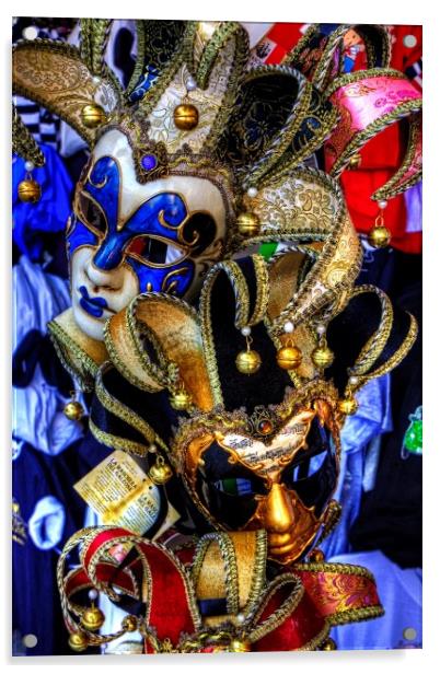 Venetian Carnival Masks                           Acrylic by Tom Gomez