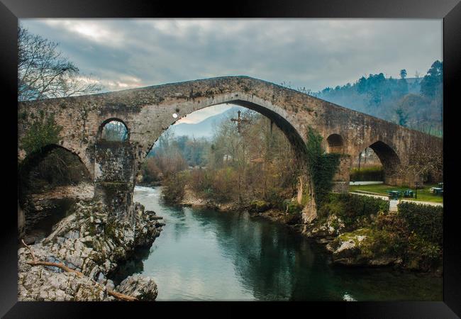 The hump-backed Roman Bridge Framed Print by Svetlana Korneliuk