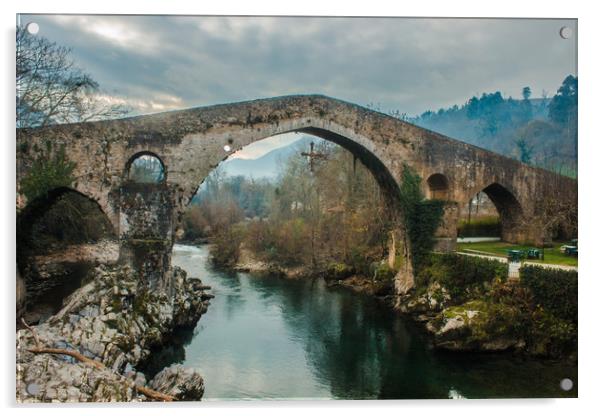 The hump-backed Roman Bridge Acrylic by Svetlana Korneliuk