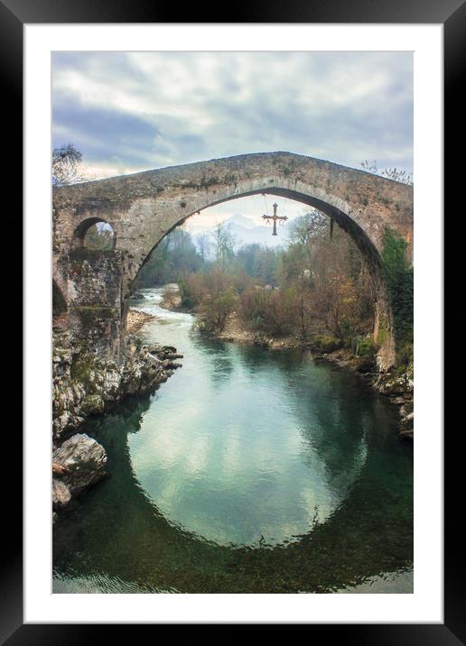 Asturias Roman Bridge Framed Mounted Print by Svetlana Korneliuk