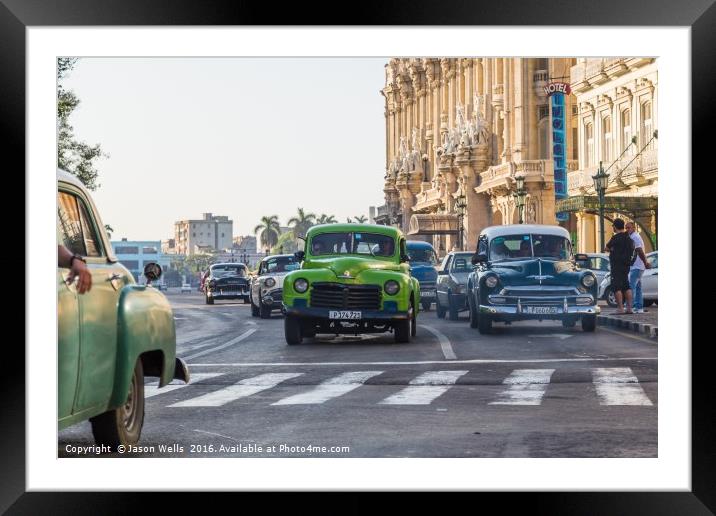 Daily life in Havana Framed Mounted Print by Jason Wells