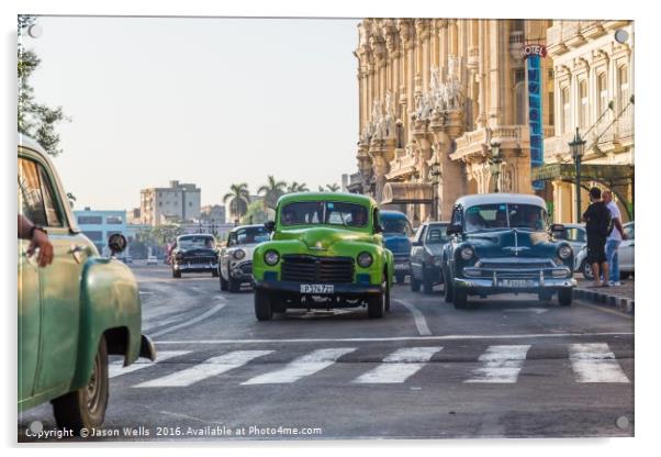 Daily life in Havana Acrylic by Jason Wells