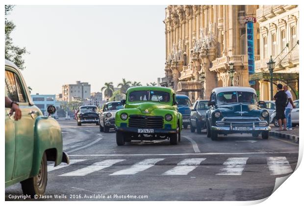 Daily life in Havana Print by Jason Wells
