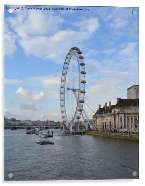 The London Eye Acrylic by Diana Mower