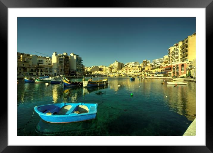 St Julians Harbour  Framed Mounted Print by Rob Hawkins