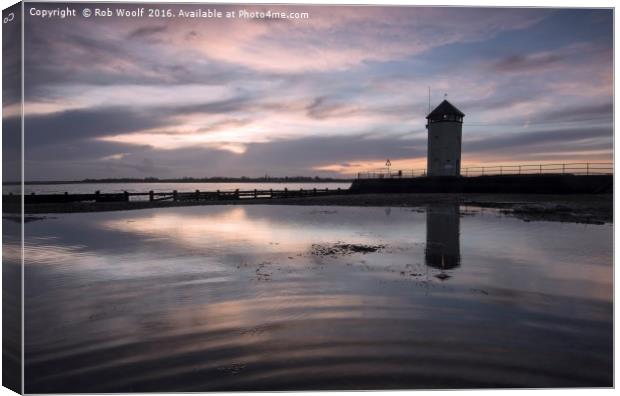 Bateman's Tower reflected Canvas Print by Rob Woolf