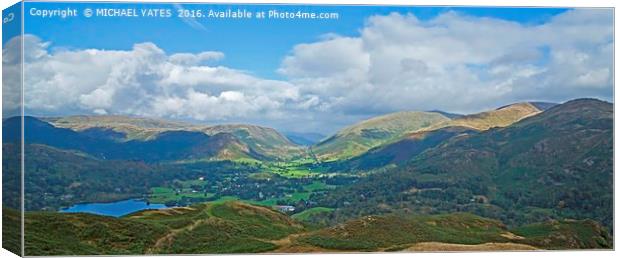 Majestic Overlooking Dunmail Raise Canvas Print by MICHAEL YATES