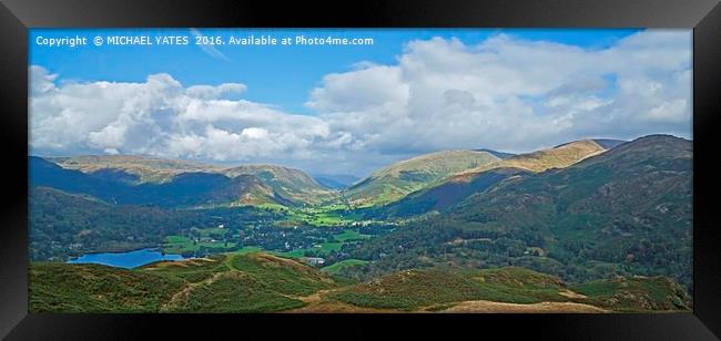Majestic Overlooking Dunmail Raise Framed Print by MICHAEL YATES