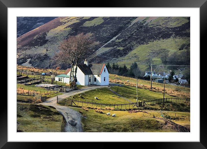 White Cottage Framed Mounted Print by Tommy Reilly