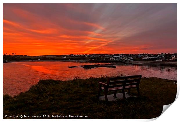 Sunrise Cemaes Bay, Anglesey Print by Pete Lawless