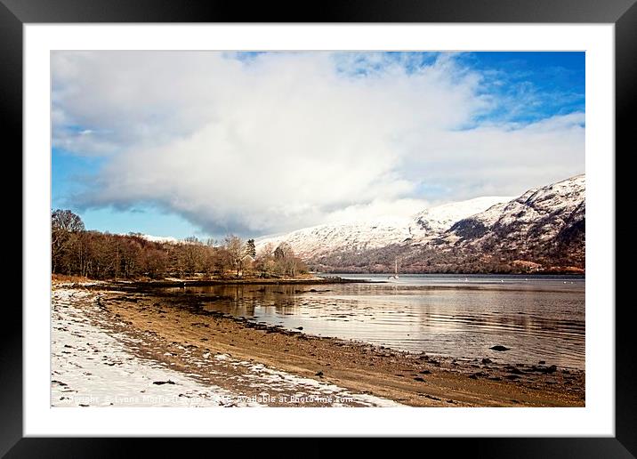 Loch Etive In Winter Framed Mounted Print by Lynne Morris (Lswpp)
