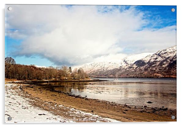 Loch Etive In Winter Acrylic by Lynne Morris (Lswpp)