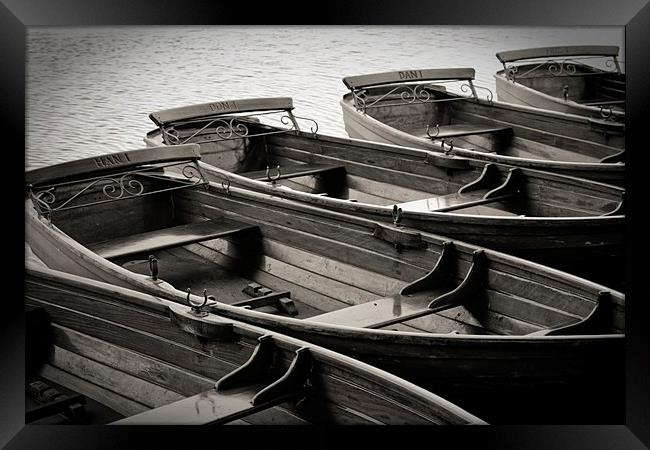 Rowing Boats Framed Print by Ian Merton