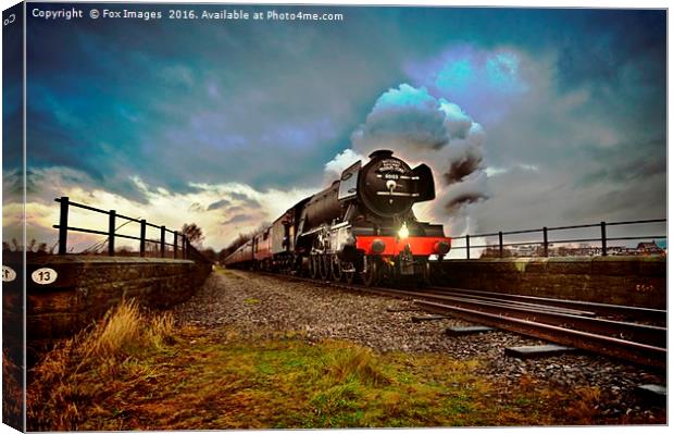 The flying scotsman locomotive Canvas Print by Derrick Fox Lomax