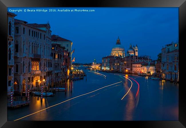 Blue hour in Venice Framed Print by Beata Aldridge