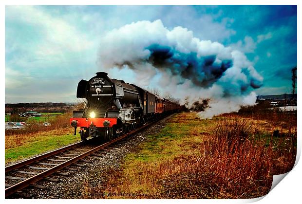 The flying scotsman locomotive Print by Derrick Fox Lomax