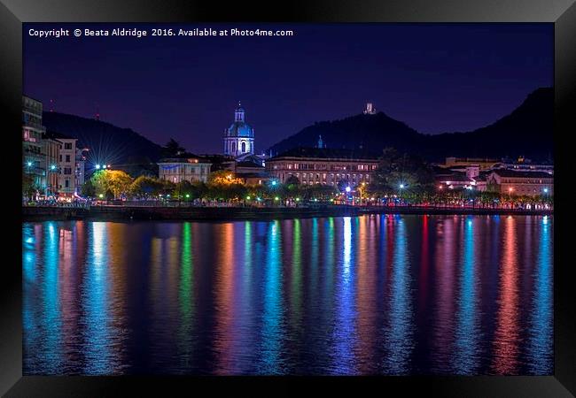 Como at night Framed Print by Beata Aldridge