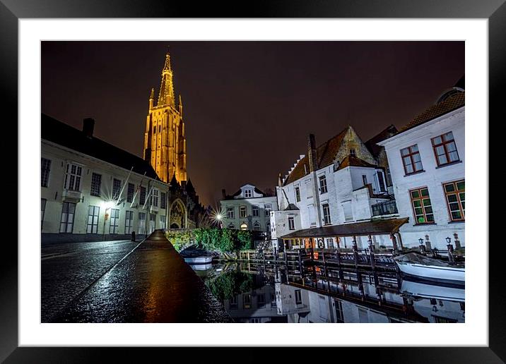 Church of our Lady, Bruges Framed Mounted Print by David Schofield