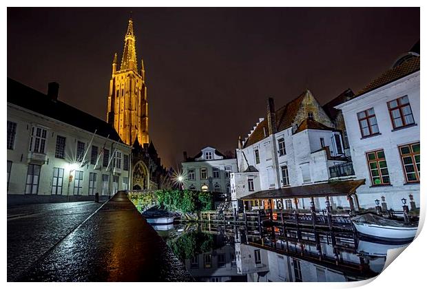 Church of our Lady, Bruges Print by David Schofield