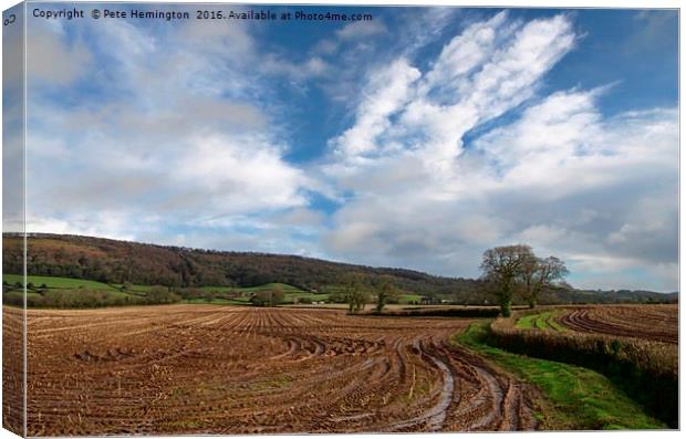 The Quantocks in Somerset Canvas Print by Pete Hemington