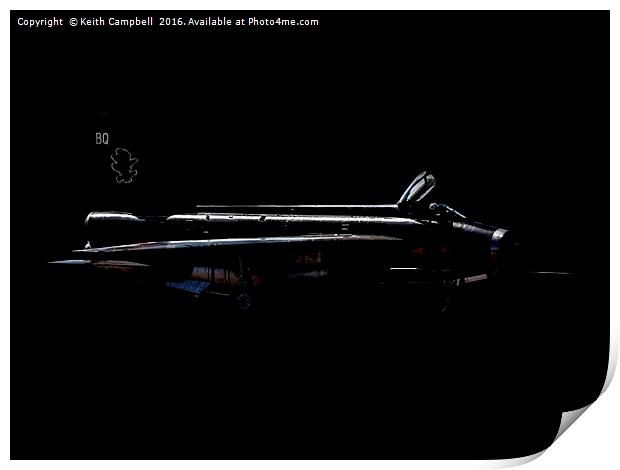 Lightning XS904 in the Shadows Print by Keith Campbell