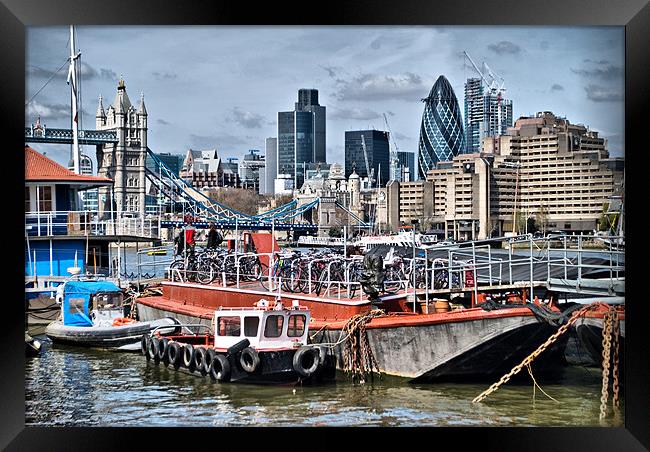 River Thames and London Skyline Framed Print by Karen Martin