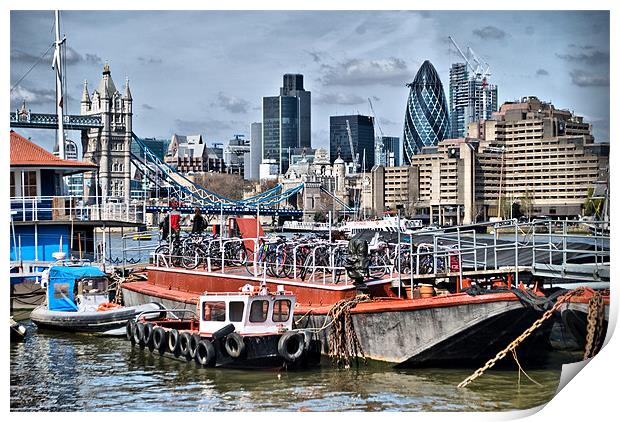 River Thames and London Skyline Print by Karen Martin